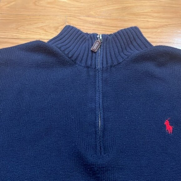 Polo Ralph Lauren men’s quater zip sweater size large . - Picture 3 of 8